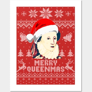 Quuen Elizabteth Merry Quuenmas Posters and Art